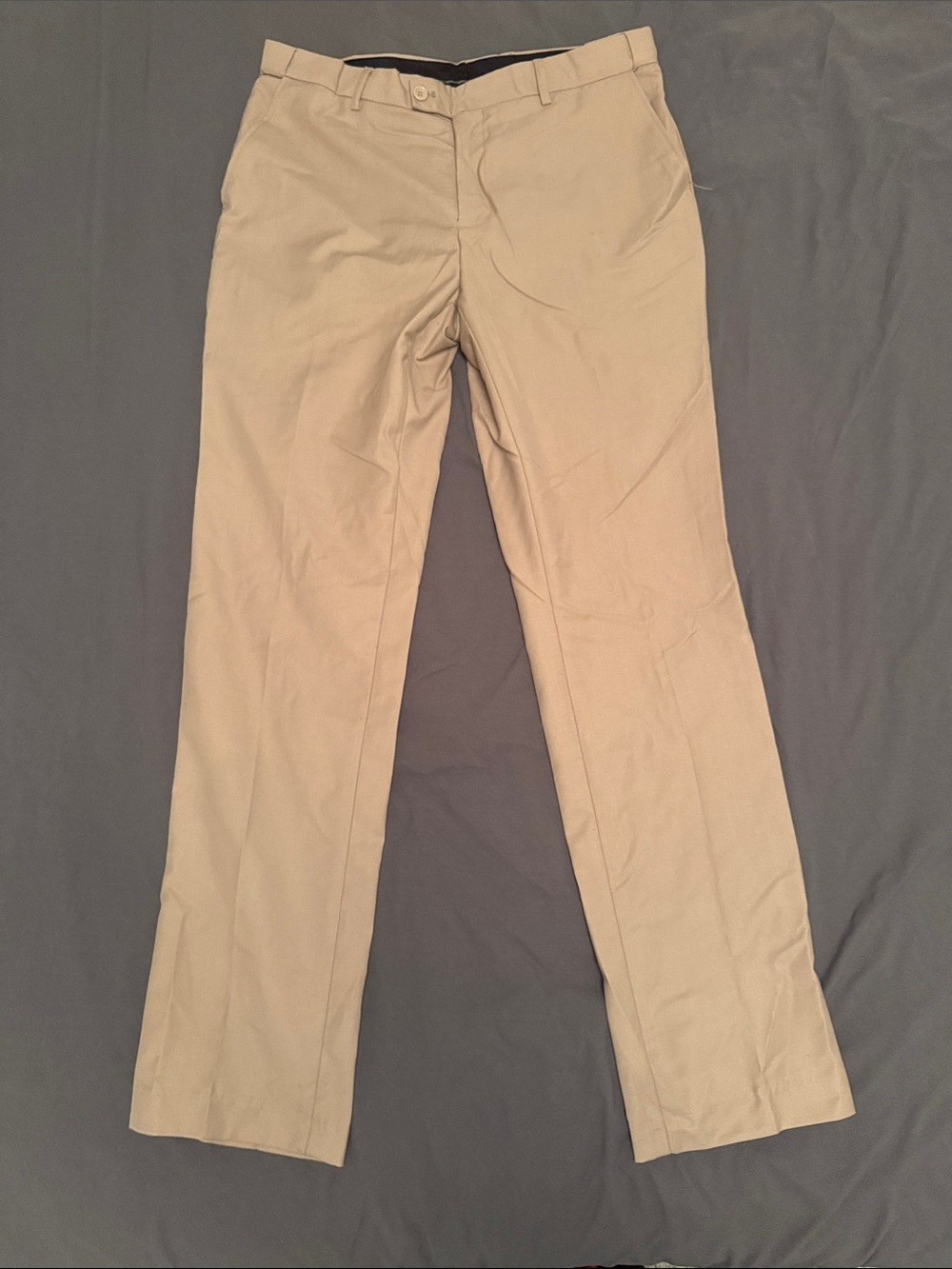 Men's Classic Khaki Dress Pants - Lightweight Cotton Blend